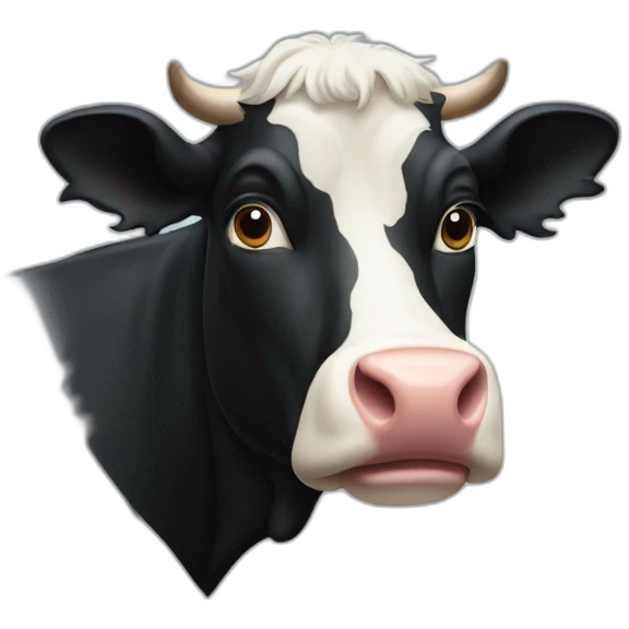 Black cow emoji