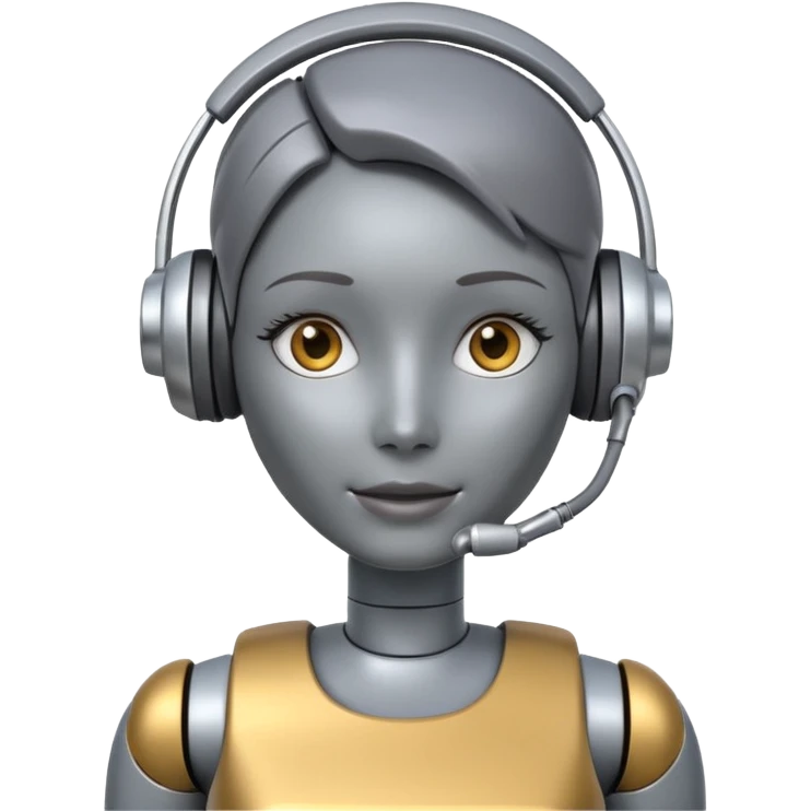female call center robot emoji