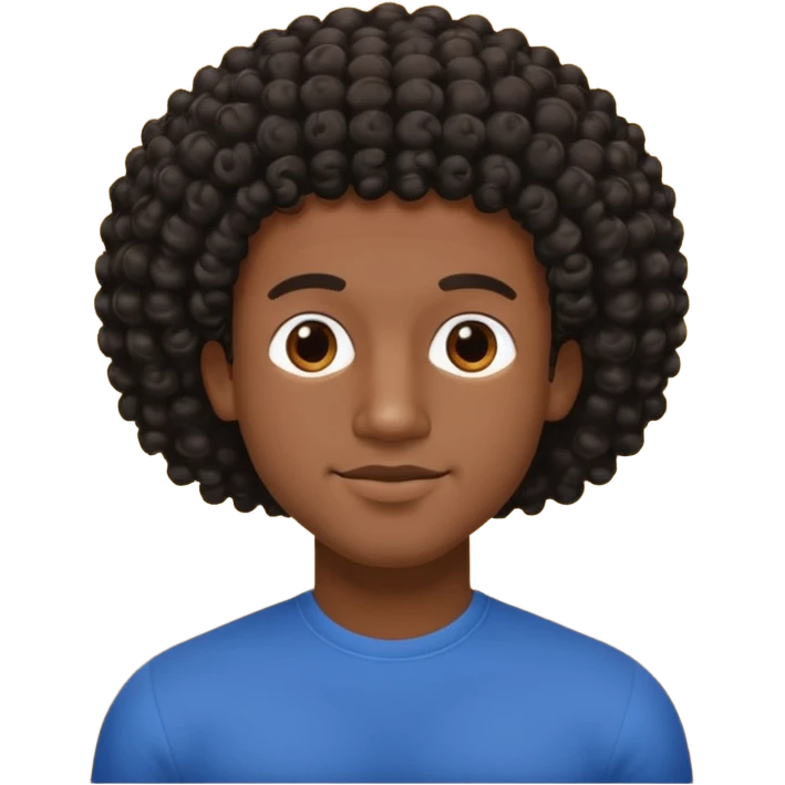 my best friend diego, he's black, square shaped head, curly hair, and nicely build posterior emoji