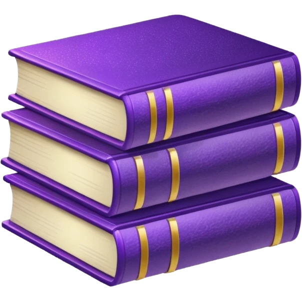 glitter purple books emoji