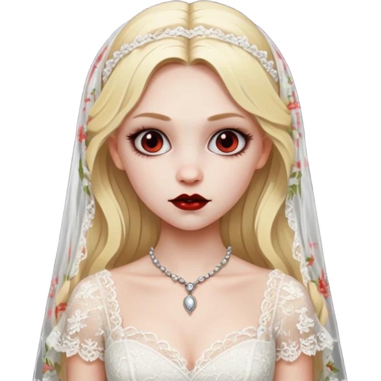 blonde vampire bride emoji