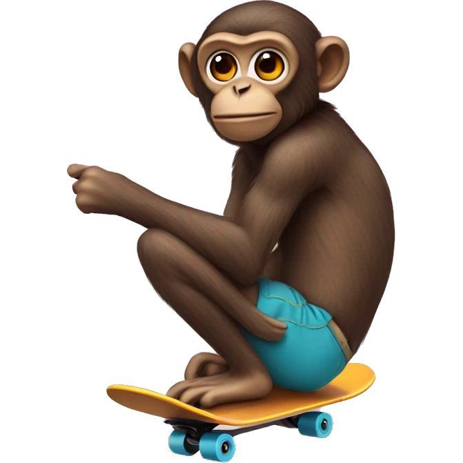 Monkey on a skaeboard emoji