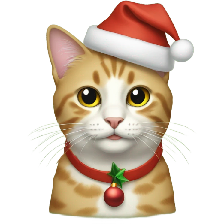 cat on christmas  emoji