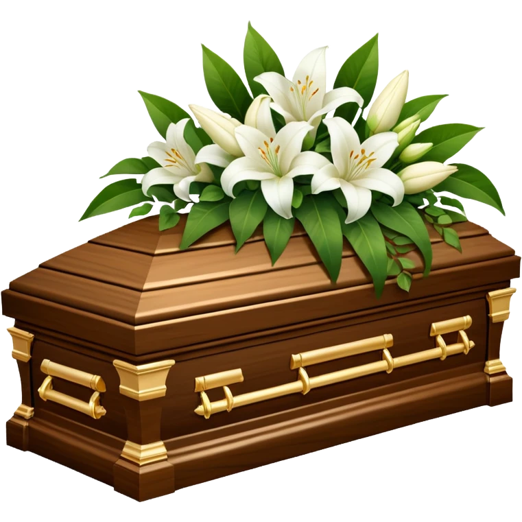 Funeral Casket with Casket Spray emoji