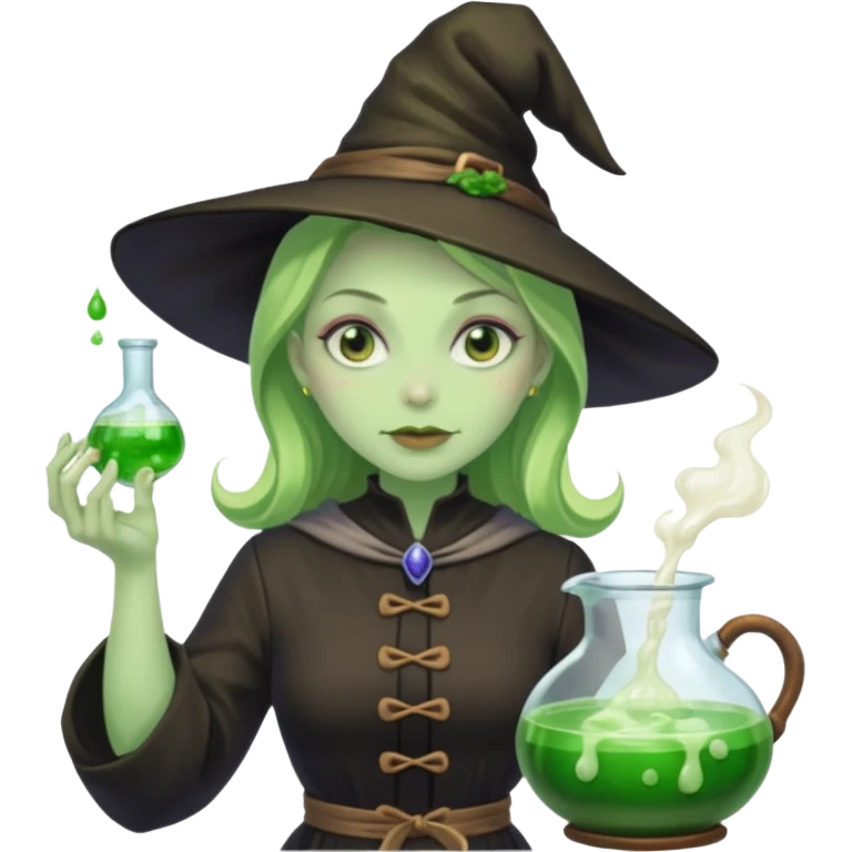 green witch cooking potion emoji