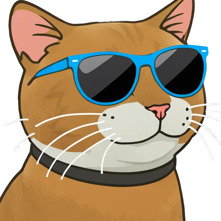 Cat with sunglasses emoji