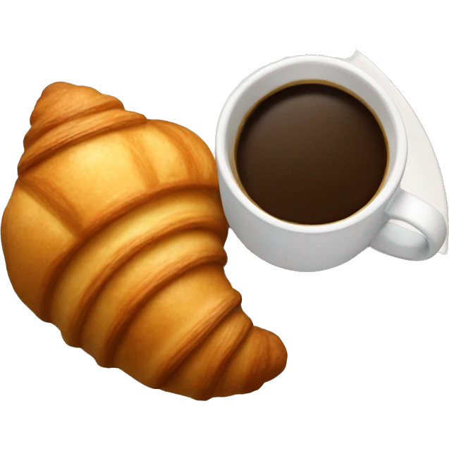 Croissant with coffee  emoji