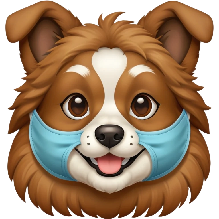 Dog wearing mask  emoji