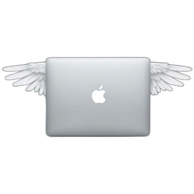 macbook with wings emoji