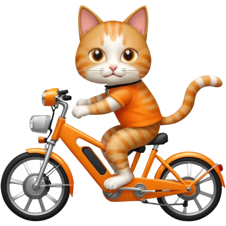 Cat on a electric bike emoji