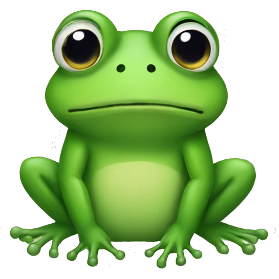 A very sad frog emoji