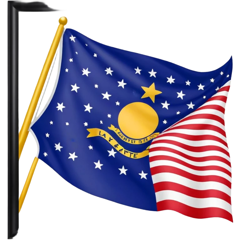 Lafayette, LA state flag emoji