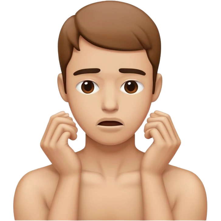 a person pretending to choke them self emoji