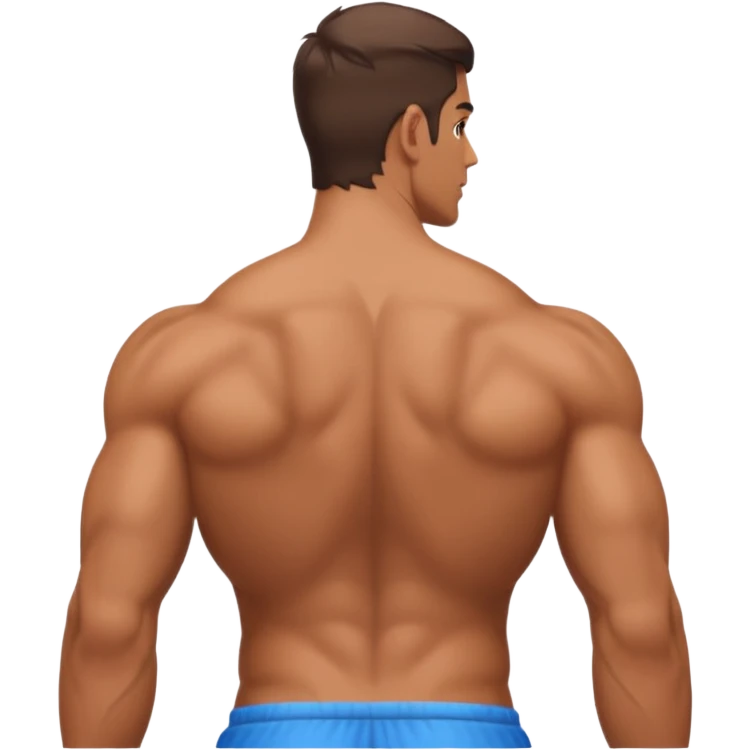Homem de costas sem camisa emoji