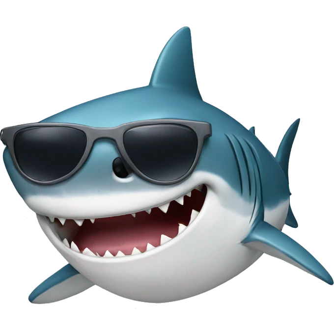 shark with sunglasses  emoji