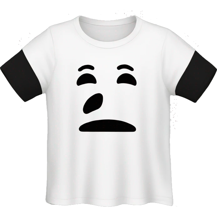 tshirt white black emoji