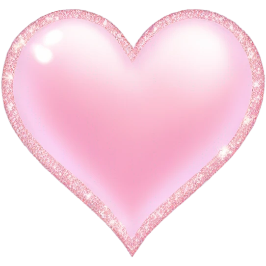 light pink heart with sparkles emoji