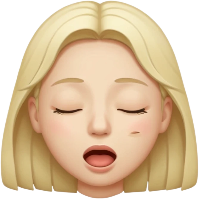 A person closed eyes with his mouth open emoji