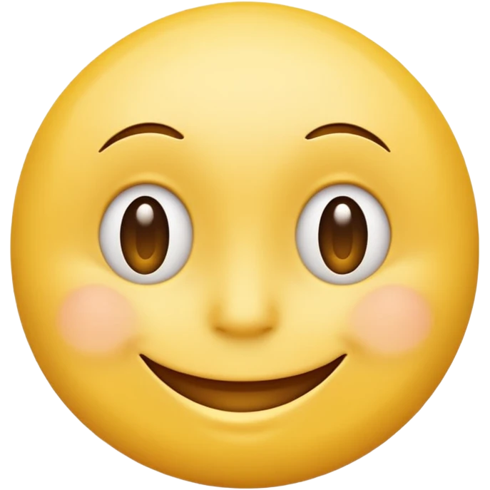 yellow round smiley thinking with a smile emoji