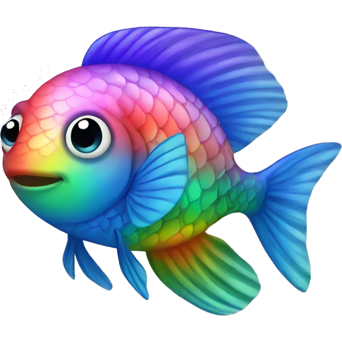 Rainbow fish emoji
