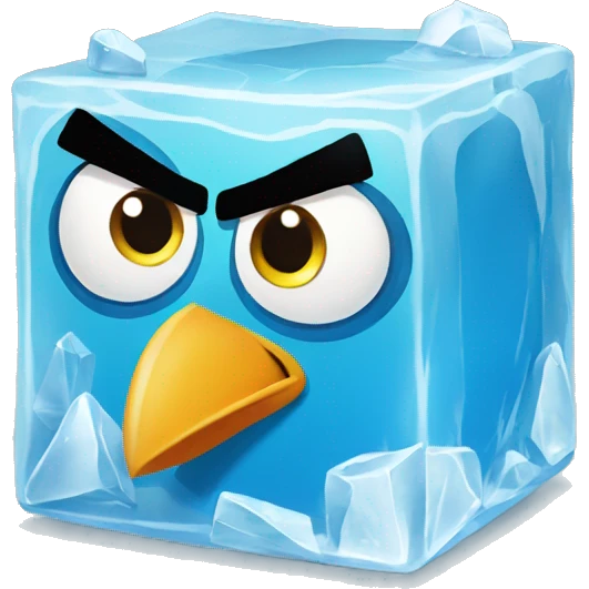 angry birds ice cube bird emoji
