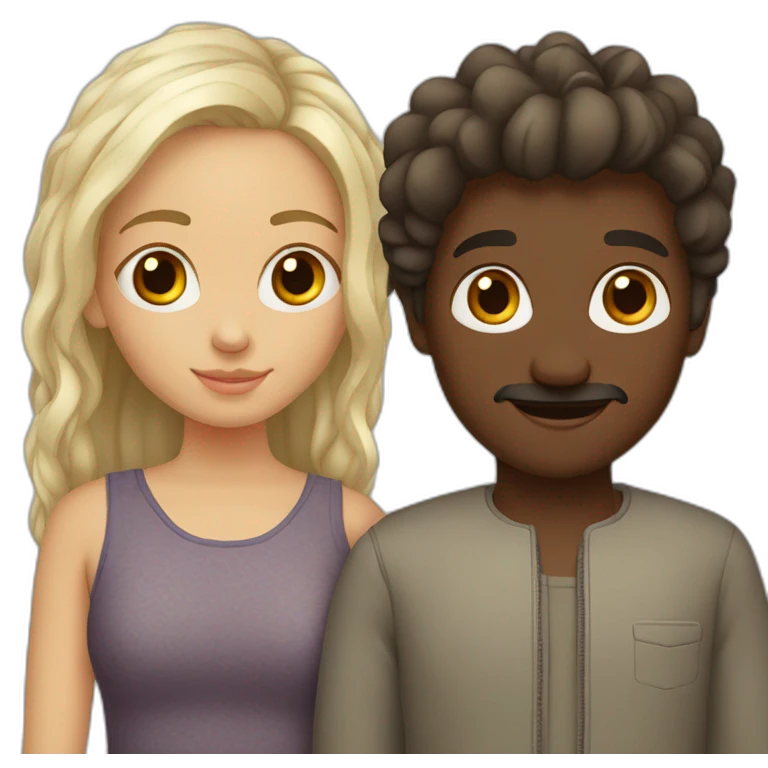 Couple, man malian, girl russian emoji