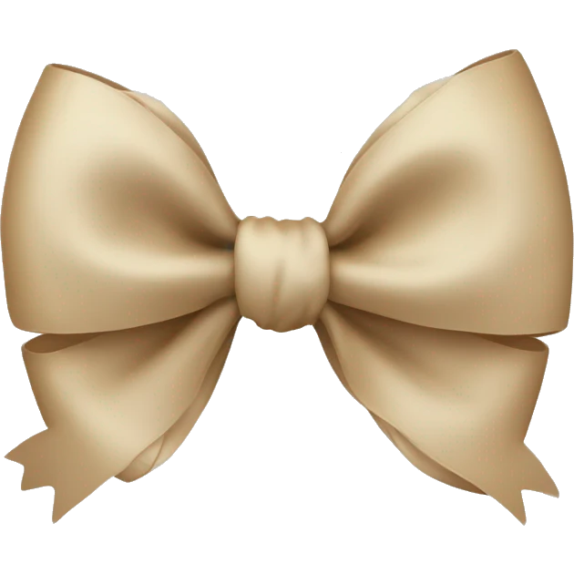 Beige bow Christmas  emoji