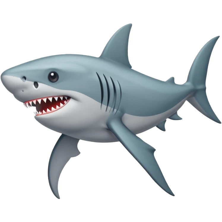 Un tiburón con corona emoji