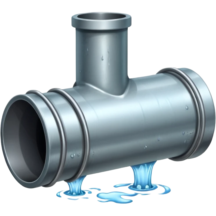 sewer steel shiny pipe with leaking water  emoji