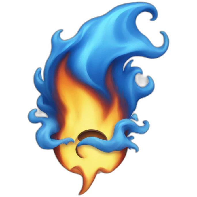 Blue fire  emoji