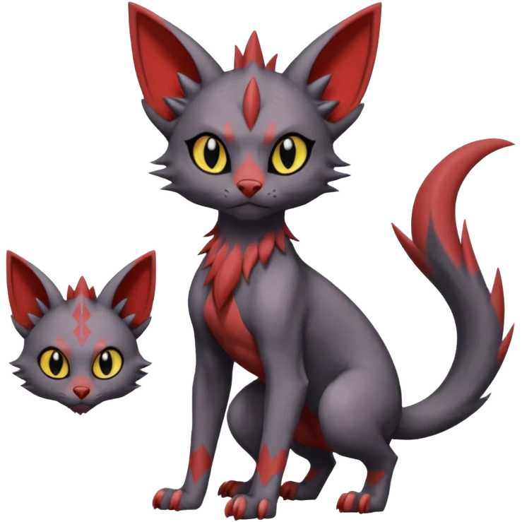 Noibat-Lykoi-Sphynx-Nargacuga-Litten-Torracat-fusion-Fakemon-Pokémon-creature  emoji