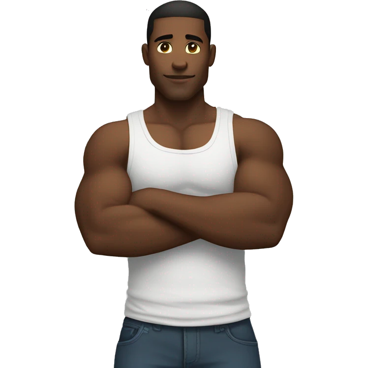 🙎🏾‍♂️arms crossed emoji