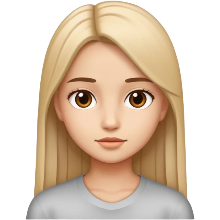 Chica con cabello lacio  emoji