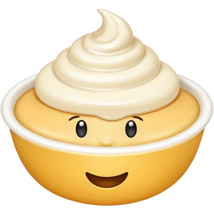 crème fraiche style emoji, simple and cute emoji