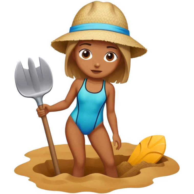 A butt digging  emoji