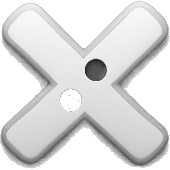 white x icon emoji