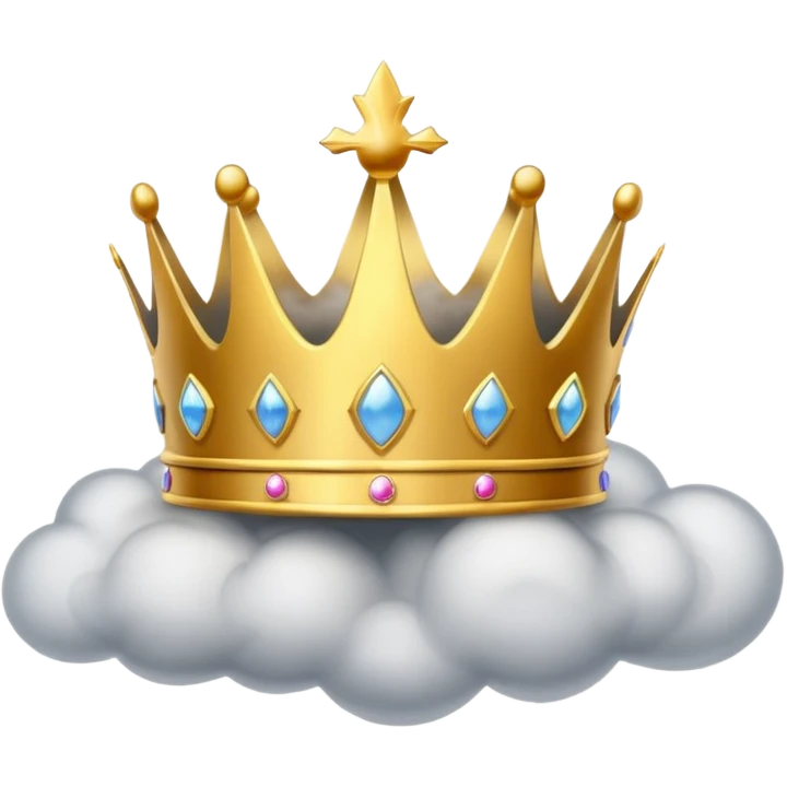 Put this 👑 on top  of 😶‍🌫️ emoji