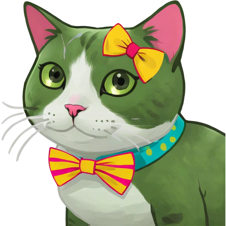 Cat wearing a dress emoji