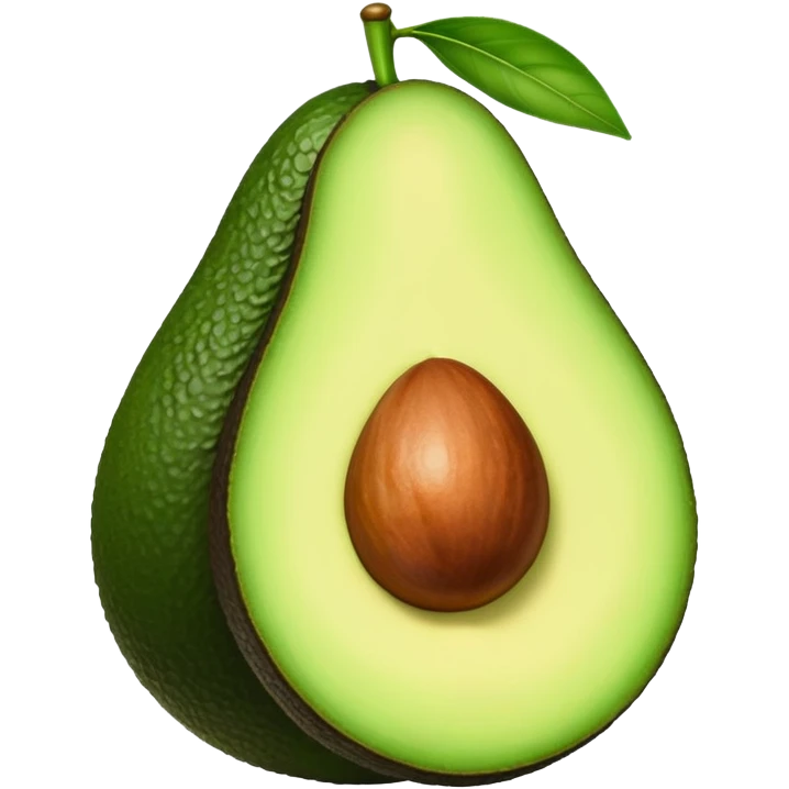 An avocado with big lips emoji