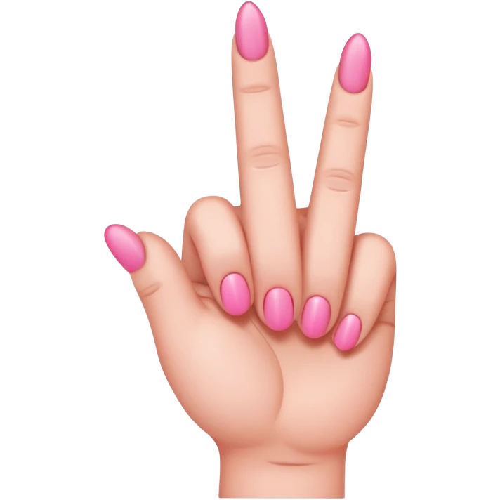 Pink middle finger emoji