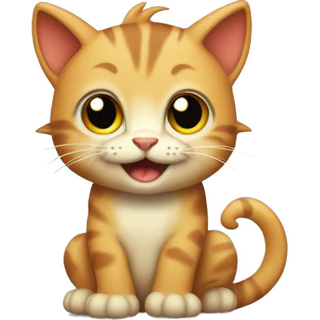 cat with baby dinosaurus emoji