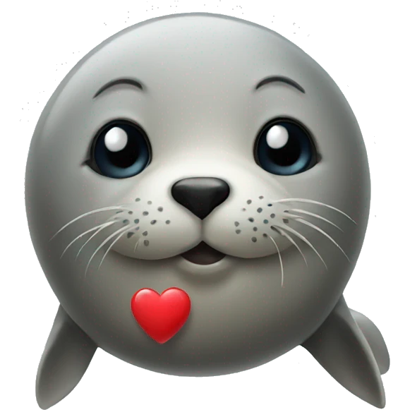 Seal with heart emoji
