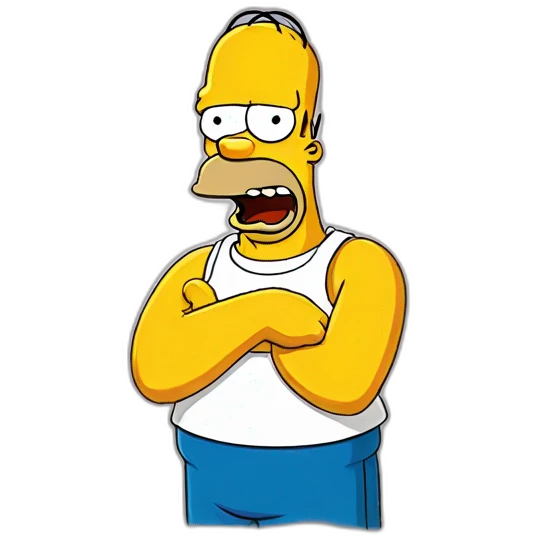 homer simpson screaming and crying emoji