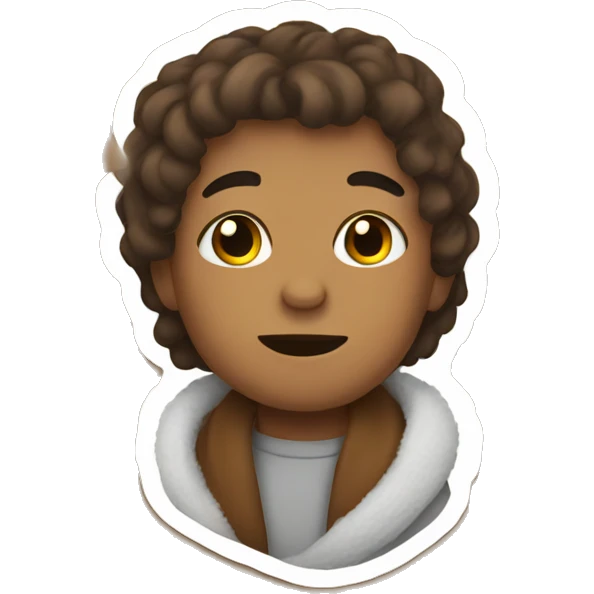Brown Cozy Sticker  emoji