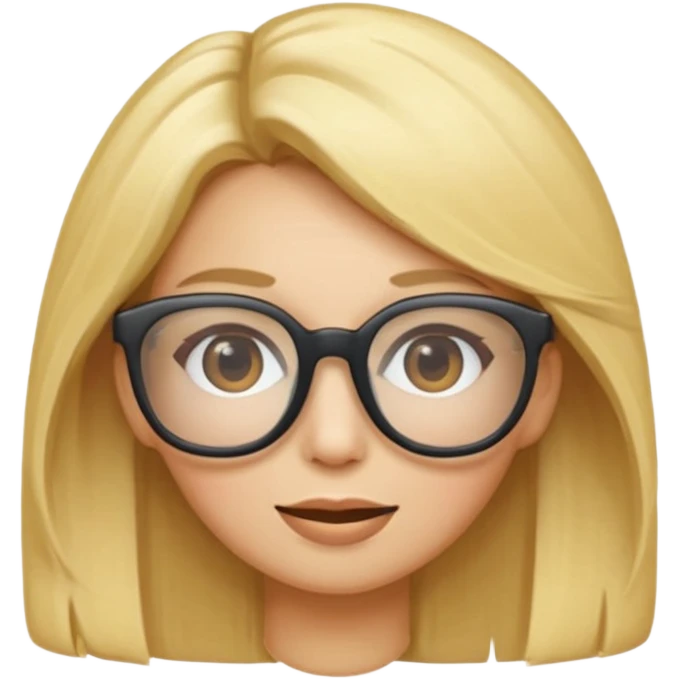 je voudrai un emoji d'une maman blonde avec des lunettes et de sa fille aux cheveux longs et blonds avec des lunettes emoji