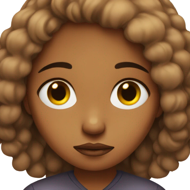 Sad girl brown girl emoji