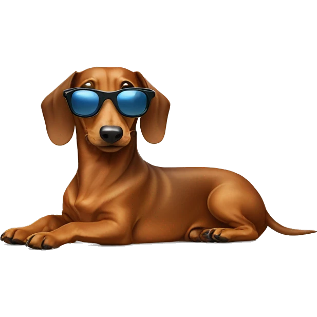 Dachshund wearing sunglasses  emoji