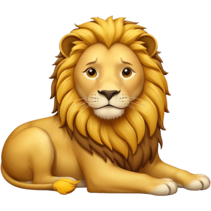 calm lion emoji