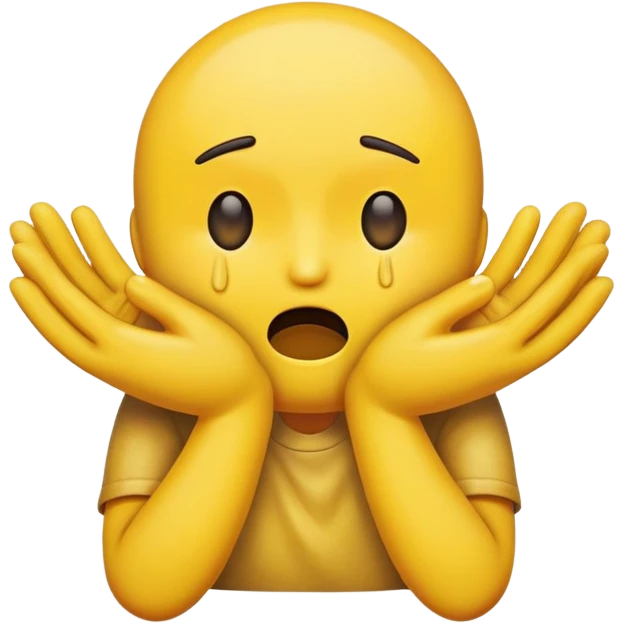 Emoji choking itself w hands emoji