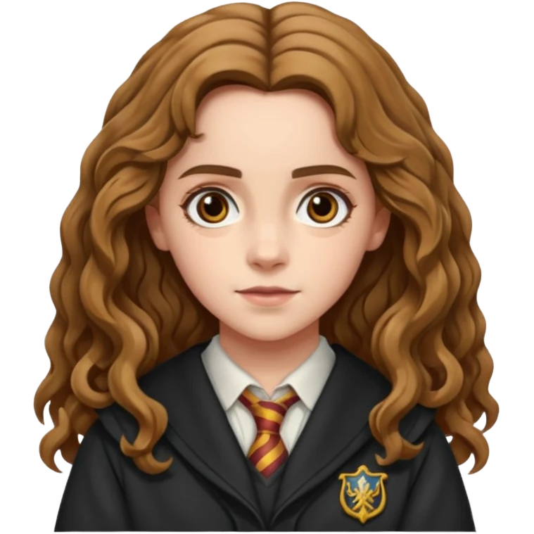 Hermione Granger with wavy hair  emoji
